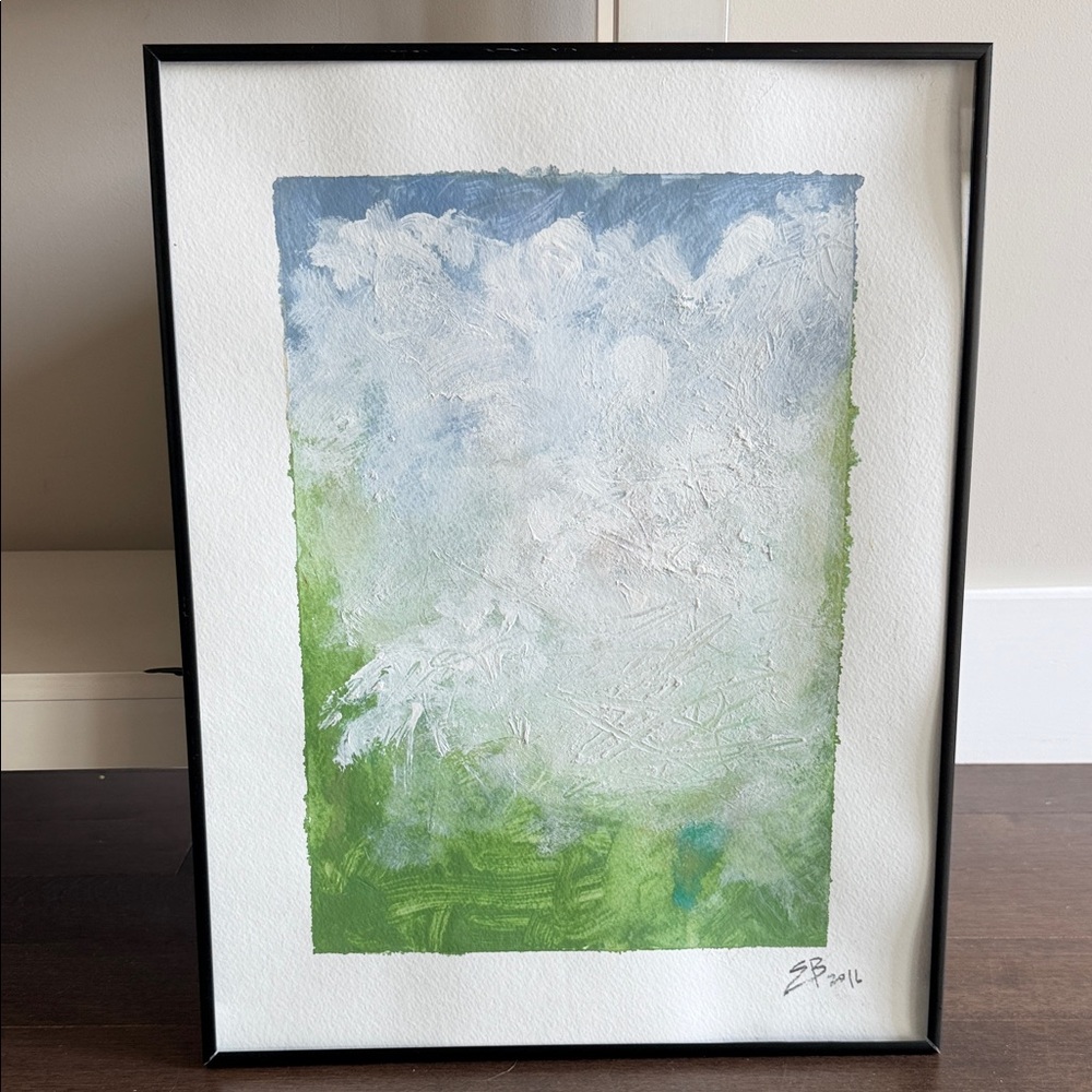 Textured Abstract Framed 🖼️ Art 14 x17 inches